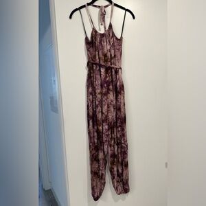 Purple Tie-Dye Jumpsuit